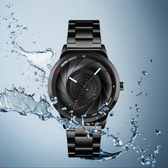 Business Style Men Watch 3D Dail Waterproof Stainless Steel Quartz Watches