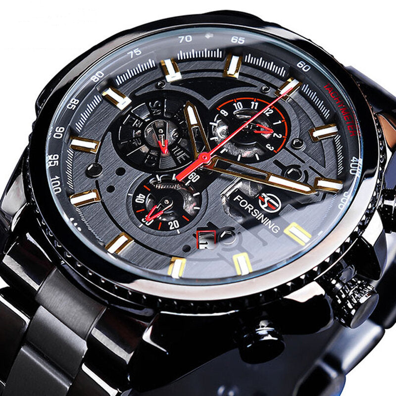 Fashion Men Watch Luminous Week Month Display Automatic Mechanical Watch