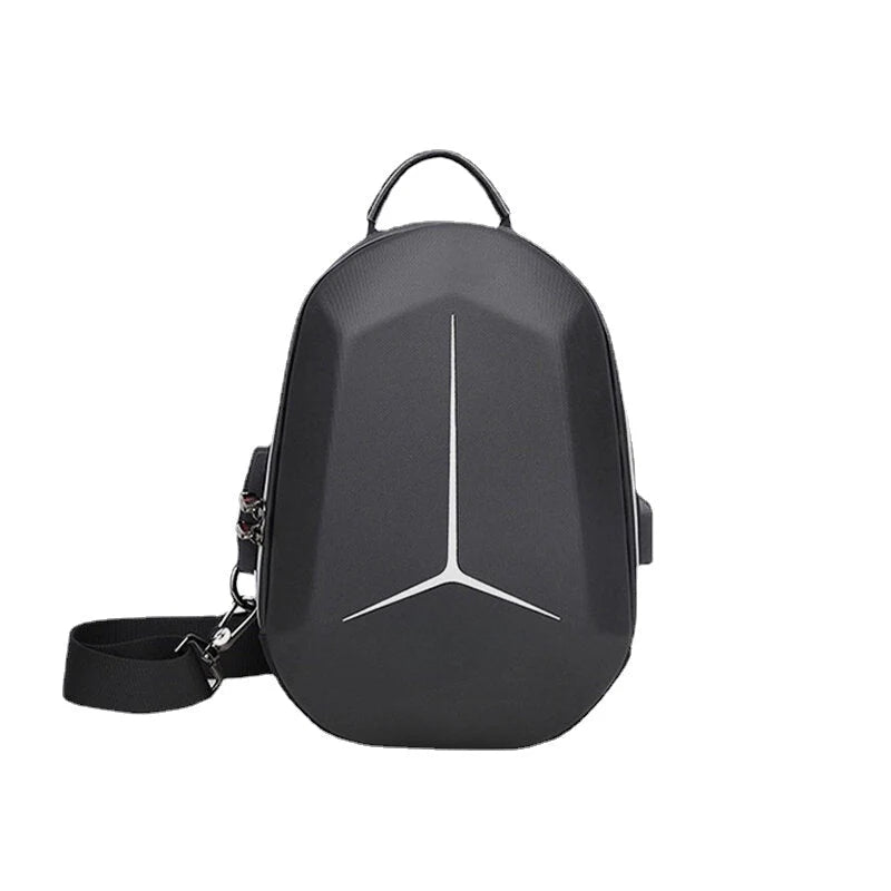 Men's Waterproof USB Charging Crossbody Sling Bag - Large Capacity, Multi-Layered