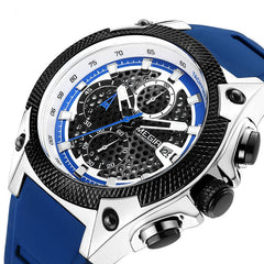 Men Watch Multi-function Chronograph Sport Quartz Watch