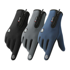 Windproof Waterproof Touchscreen Motorcycle Riding Gloves - Winter Warm Fleece Full Finger Sports Ski Gloves