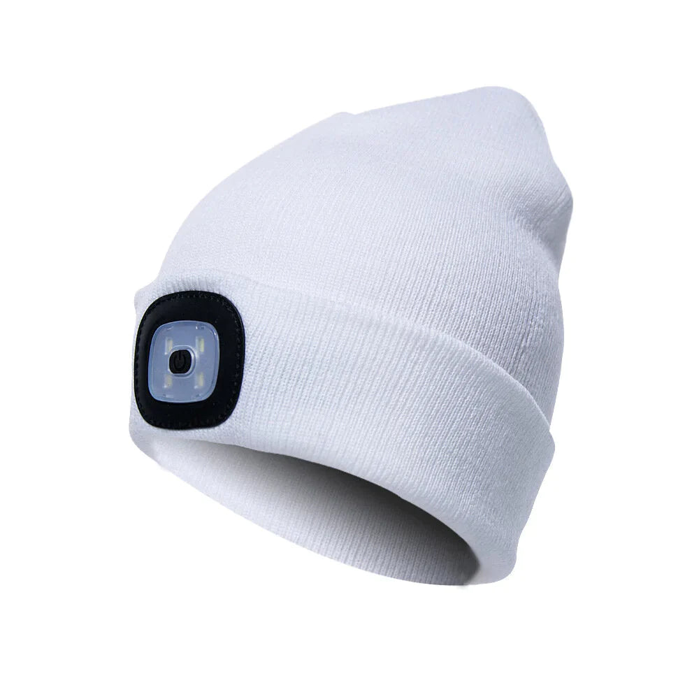 LED Beanie Hat for Night Jogging and Walking