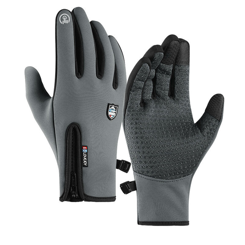 Windproof Waterproof Touchscreen Motorcycle Riding Gloves - Winter Warm Fleece Full Finger Sports Ski Gloves