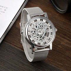 Men Watch Business Fashion Alloy Hollow Quartz Watch