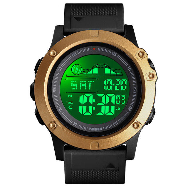 Large Dial Multi-function Chronograph Alarm Outdoor Sports Waterproof Men Watch Digital Watch