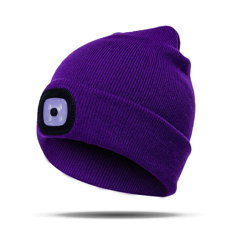 LED Beanie Hat for Night Jogging and Walking