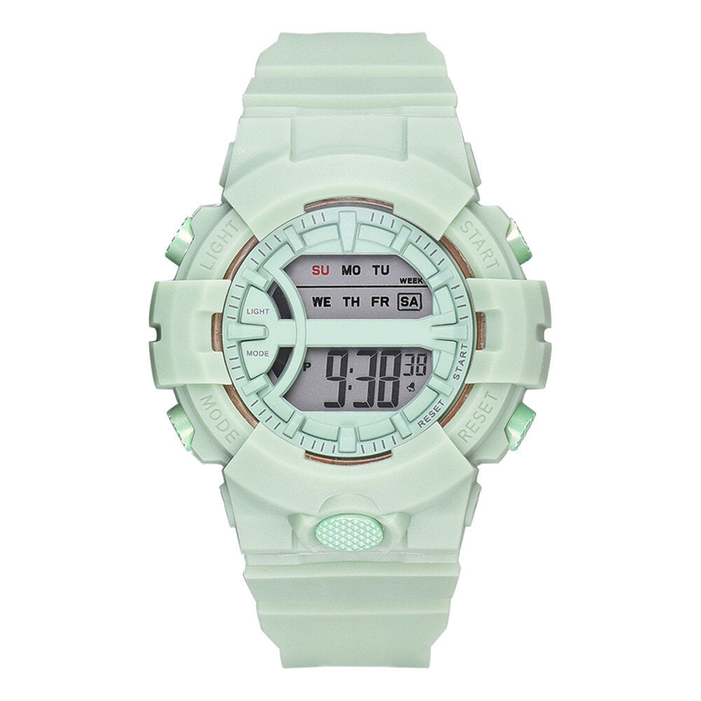 Casual Time Week Display Silicone Strap LED Digital Watch Women Watch