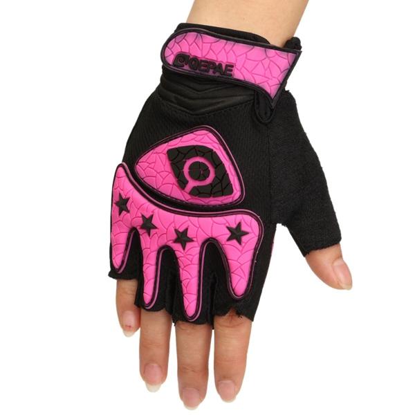 Motorcycle & Bicycle Half Finger Riding Gloves - Breathable & Durable