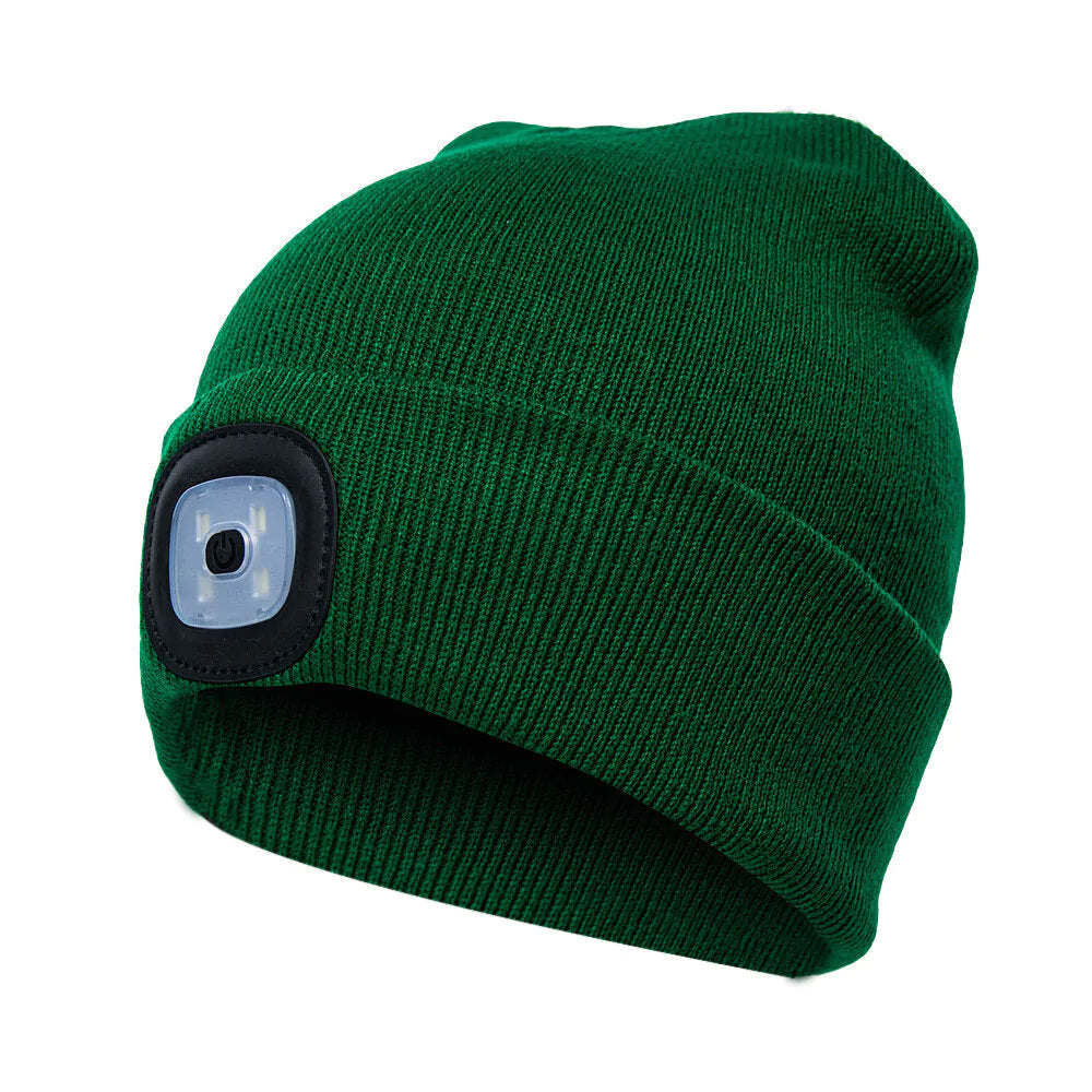 LED Beanie Hat for Night Jogging and Walking