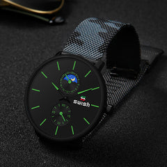 Casual Men Watch 3ATM Waterproof Stainless Steel Strap Quartz Watch