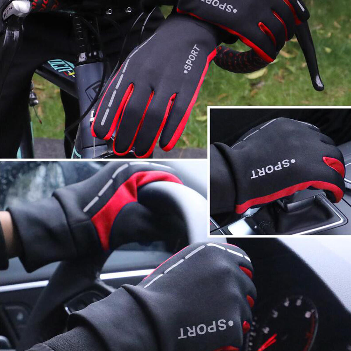 Winter Touchscreen Windproof Waterproof Outdoor Gloves for Driving, Motorcycle, Skiing, and Sports