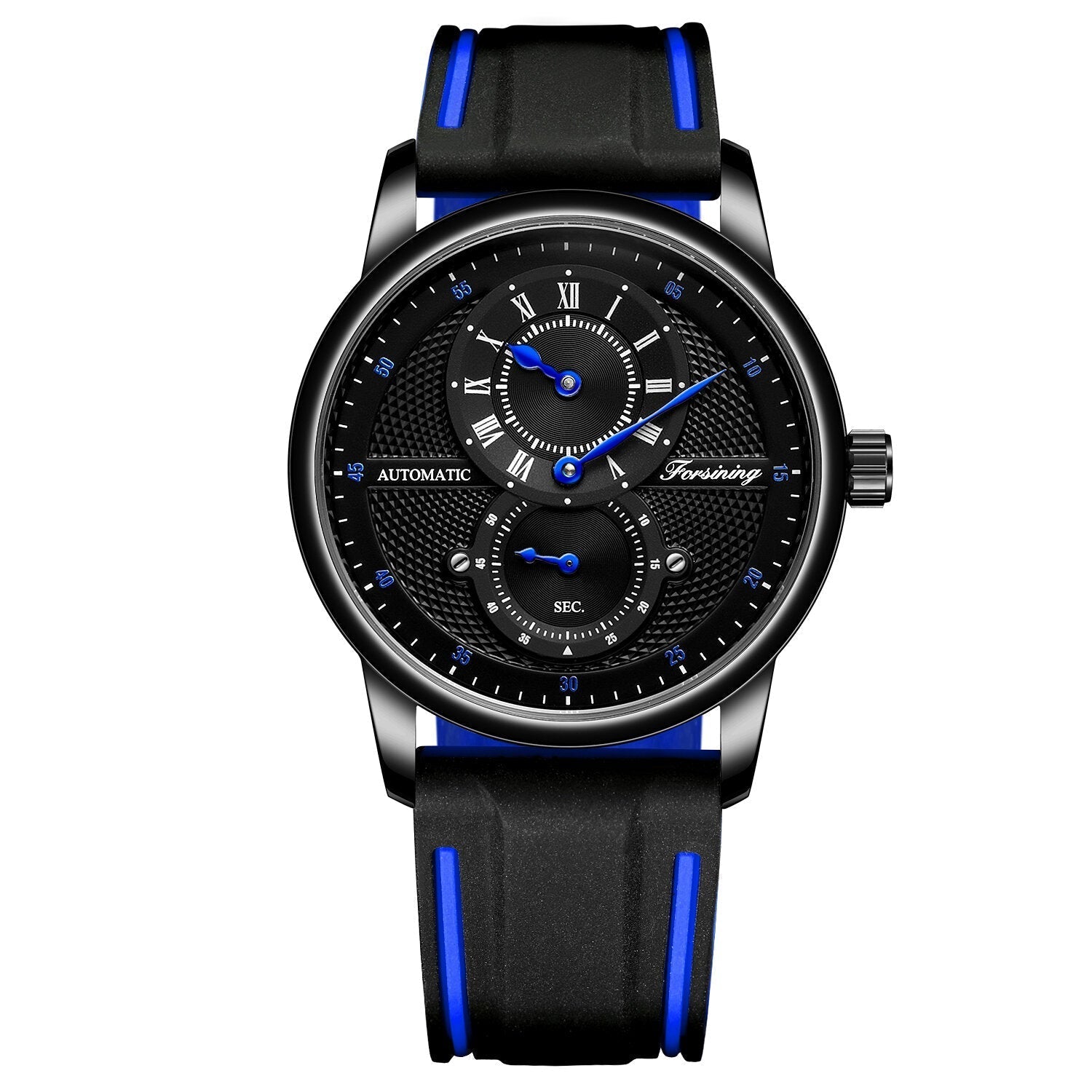 Fashion Men Automatic Watch Creative Dial Leather Strap Mechanical Watch