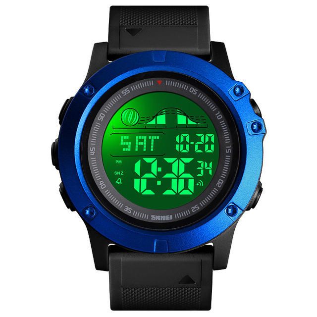 Large Dial Multi-function Chronograph Alarm Outdoor Sports Waterproof Men Watch Digital Watch