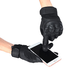 Touchscreen Tactical Motorcycle Gloves - Full Finger Military Style for Driving