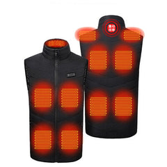 Unisex USB Heated Vest with 11 Zones - Winter Warm Jacket for Skiing