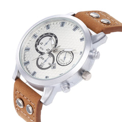 Elegent Alloy Sports Business Casual Belt Men Watch Quartz Watch