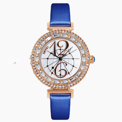 Rhinestone Women Wrist Watch Shell Dial Waterproof Elegant Design Quartz Watch