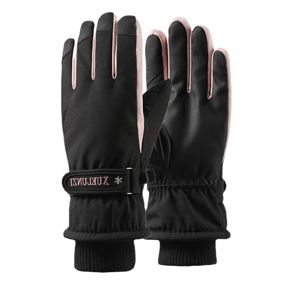 Women's Touchscreen Windproof Waterproof Skiing & Riding Full-Finger Warm Gloves