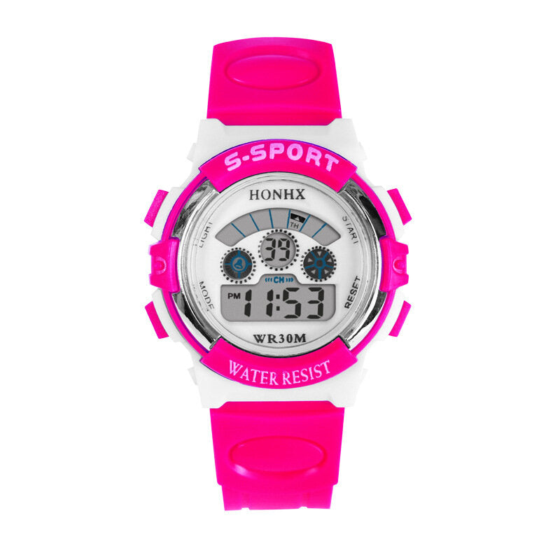 Children Watch Date Week Display Multi-function Kids Sport Three-eye Digital Watch