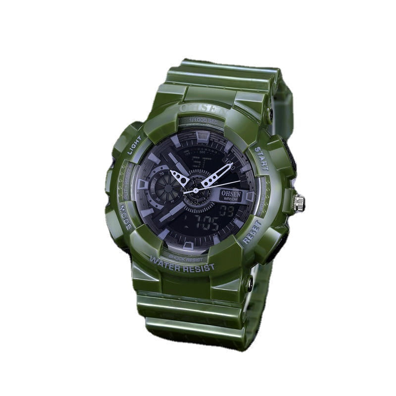 Dual Display Digital Watch Men Sport Luminous Stopwatch Alarm Waterproof Watch