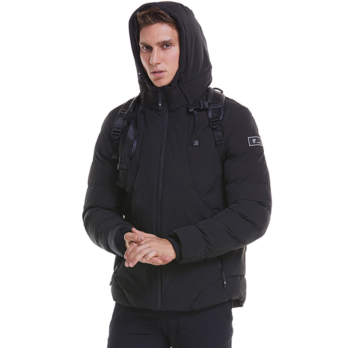 Men's USB Heated Hooded Jacket - Winter Warm Outdoor Coat