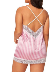 Women's Strap Formal Dress Night Formal Dress Mini Formal Dress Daily Cozy Lace Backless Striped Strap Home Lounge