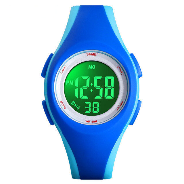 Luminous 50M Waterproof Alarm Chrono Calendar Stop Watch Children Digital Watch