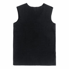 Men's Black Thermal Sleeveless Winter Underwear Top