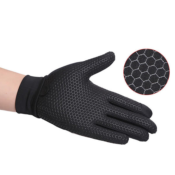 Men's Non-Slip Touchscreen Silicone Riding Gloves - Windproof, Full Finger