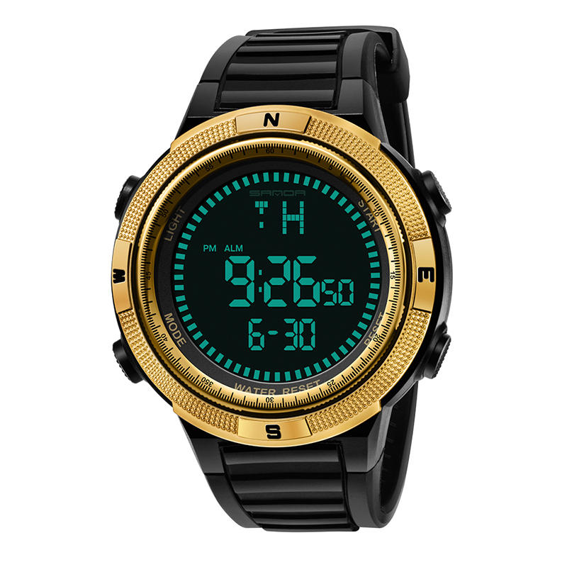 Digital Watch Men Fashion Silicone Strap Calendar Luminous Display Outdoor Sport Watch