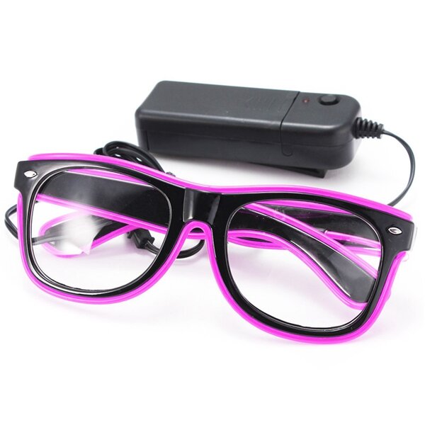 El Wire Neon LED Light Shutter Shaped Glasses For Rave Costume Party