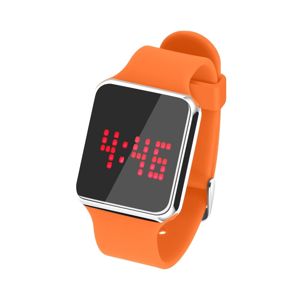 Dynamic LED Screen Alarm Calendar 12/24 Hour Luminous Waterproof Silicone Strap Digital Watch