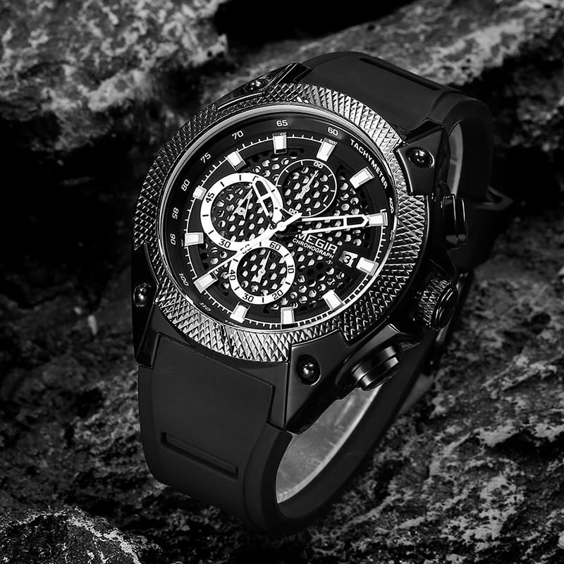 Men Watch Multi-function Chronograph Sport Quartz Watch