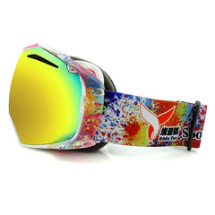 Ski Goggles Double Permanent Anti-Gog Lens Motorcycle Wind Snow Glasses