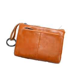 Mini Purse for Men Wallet Women Genuine Leather Zipper Vintage Short Lady Small Slim Female Women's Wallet Male Thin portomonee