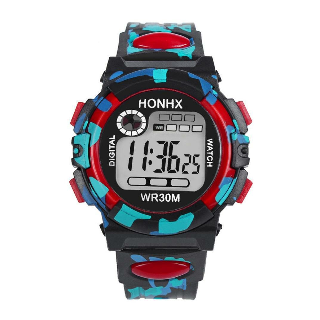 Fashion Men Watch Luminous Date Week Display Multi-function Camouflage Sport Digital Watch