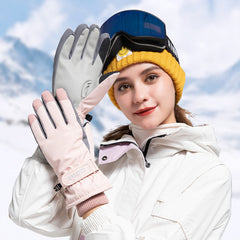 Women's Touchscreen Windproof Waterproof Skiing & Riding Full-Finger Warm Gloves