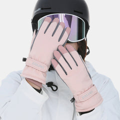 Women's Touchscreen Windproof Waterproof Skiing & Riding Full-Finger Warm Gloves