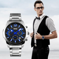 Men's Waterproof Quartz Watch with Date Display - Casual Business Style