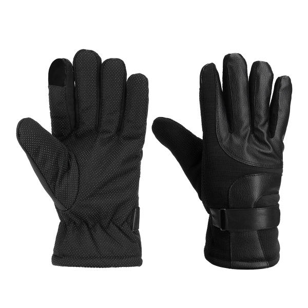 Waterproof Winter Motorcycle Leather Gloves, Touchscreen, Warm, Red/Blue/Black/Grey