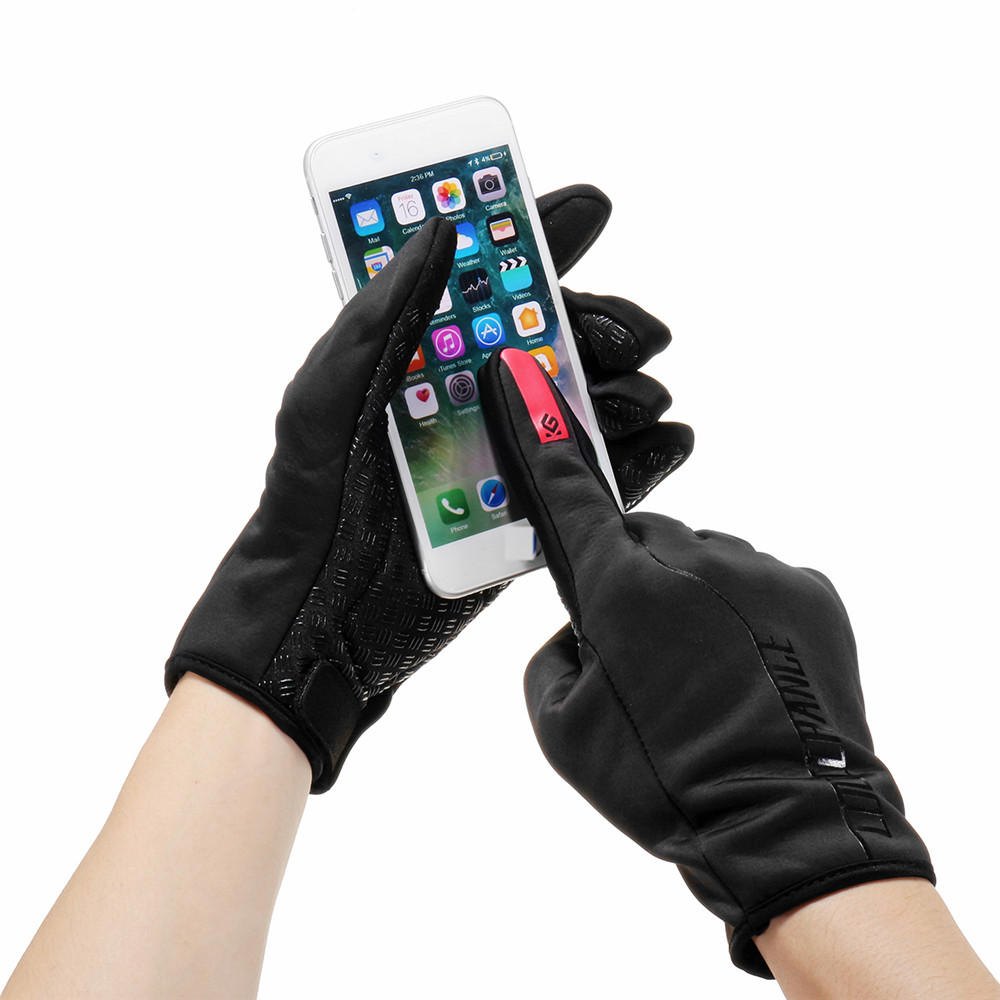 Waterproof Thermal Touchscreen Motorcycle Gloves - Fleece Lined, Full Finger Winter Warmth