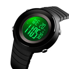 5ATM Waterproof Stopwatch Alarm Digital Watch Outdoor Sports Men Watch