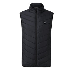 USB Heated Hooded Jacket: 3-Temp Control for Back, Abdomen & Neck Warmth