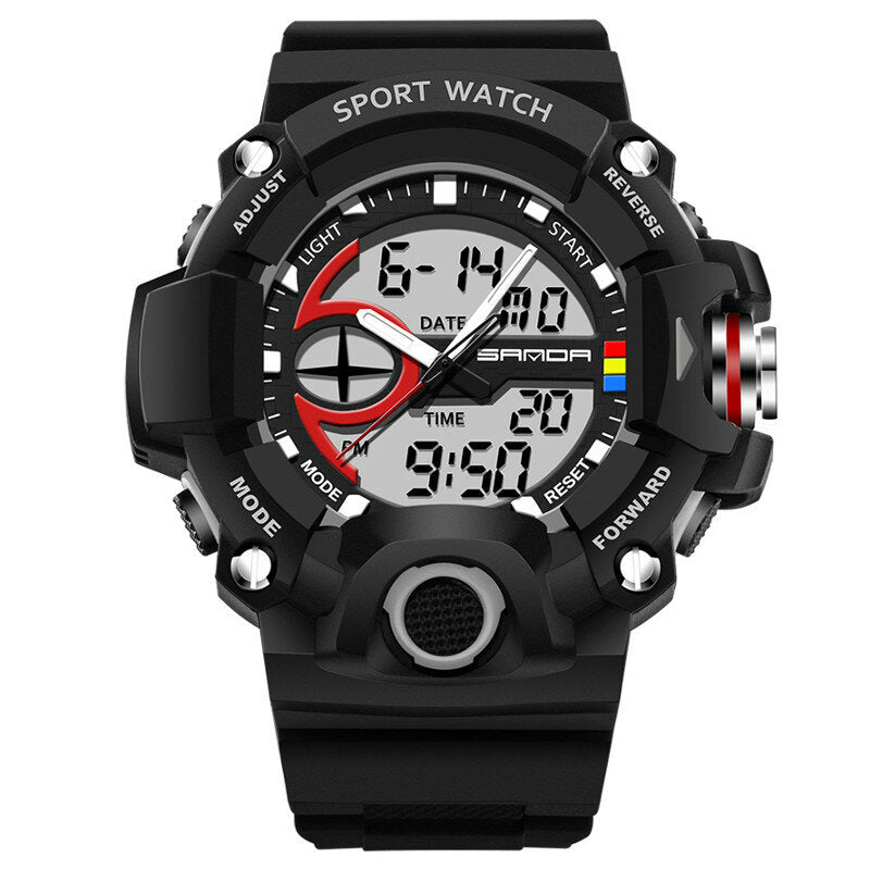 Dual Display Multi-function Sport Stopwatch Outdoor Fashion Men Digital Watch