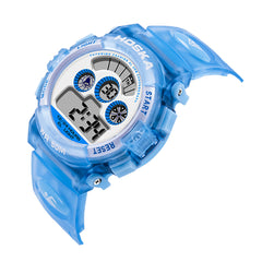 Fresh Pink Blue Color Waterproof Fashion Style Kids Watch Couple Digital Watch