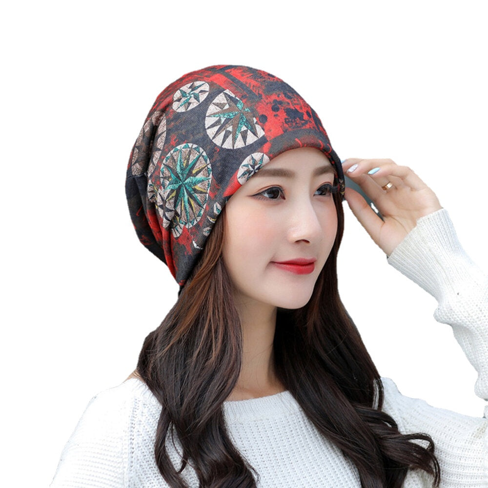 Breathable Print Chemo Beanie Turban for Outdoor Use