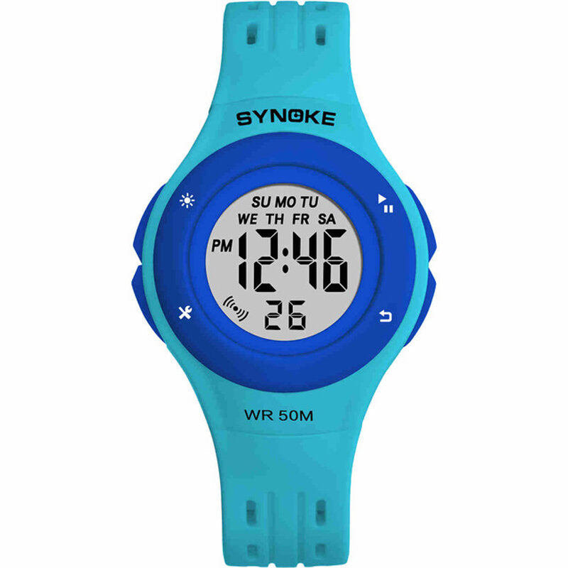 Sport Kids Watch Luminous Week Display Chronograph Alarm Waterproof LED Children Digital Watch