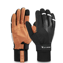 Cycling Gloves Winter Plush Bike Gloves Biking Touch Screen Warm Glove Riding Portable Dustproof Cycling Accessories