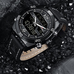 Dual Display Digital Watch Chronograph Men Alarm Sport Wrist Watch