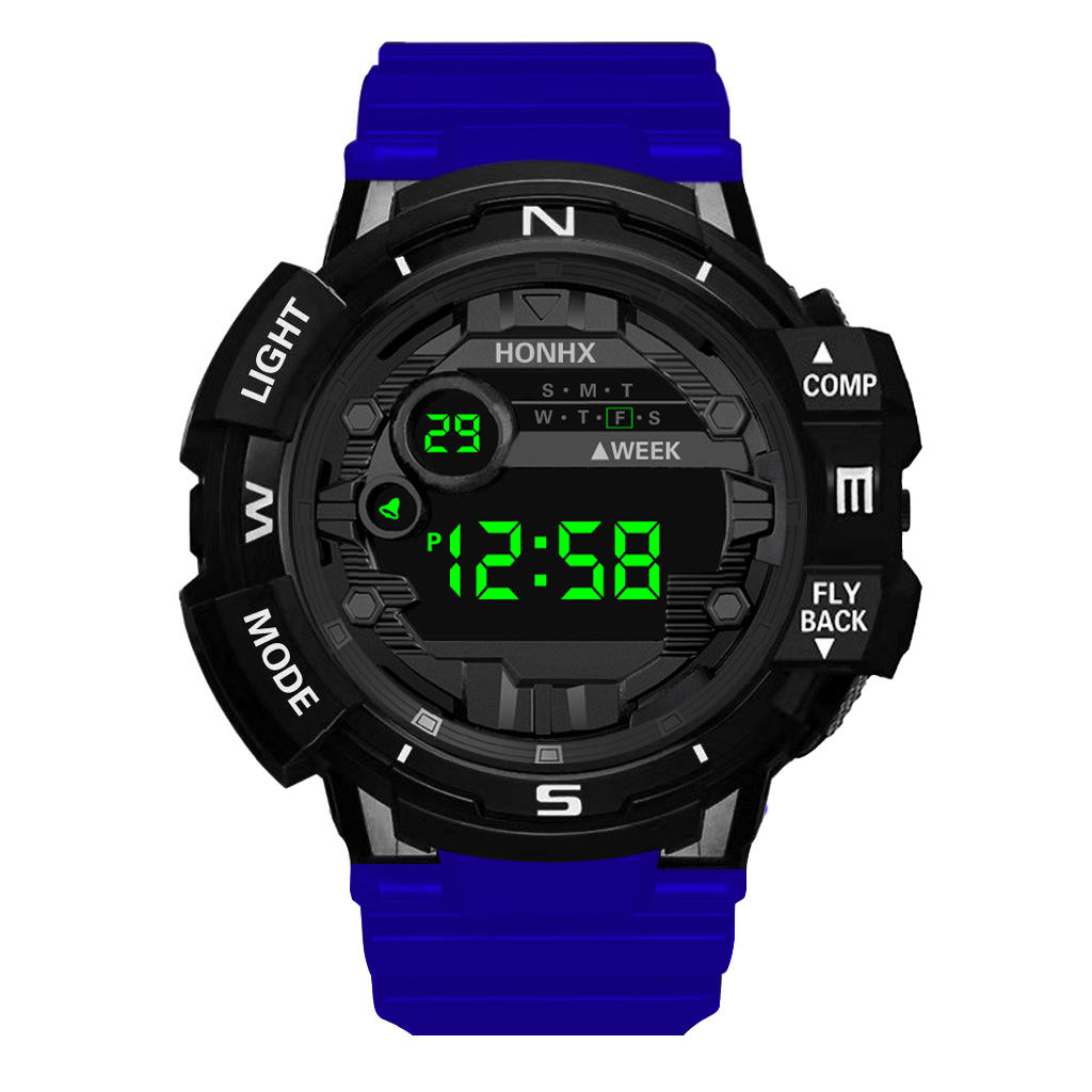 Men Watch Fashion Luminous Display Alarm Clock Digital Watch